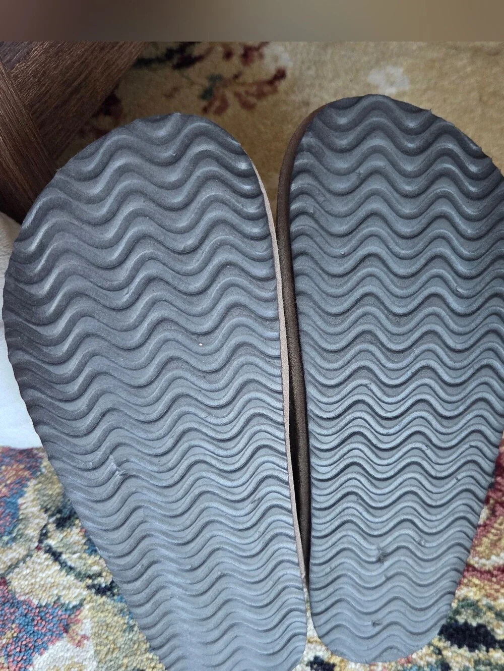 Women's Size 7.5 Cushionaire Taupe Suede Clogs/Loafers - Picture 3 of 4
